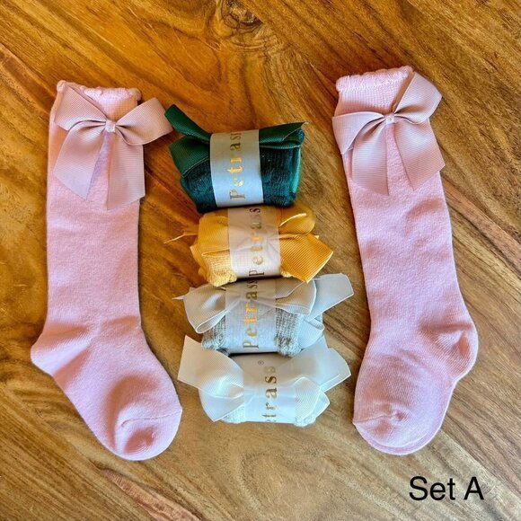 Bow Sock Bundle x5 Set A - Picture 1 of 7